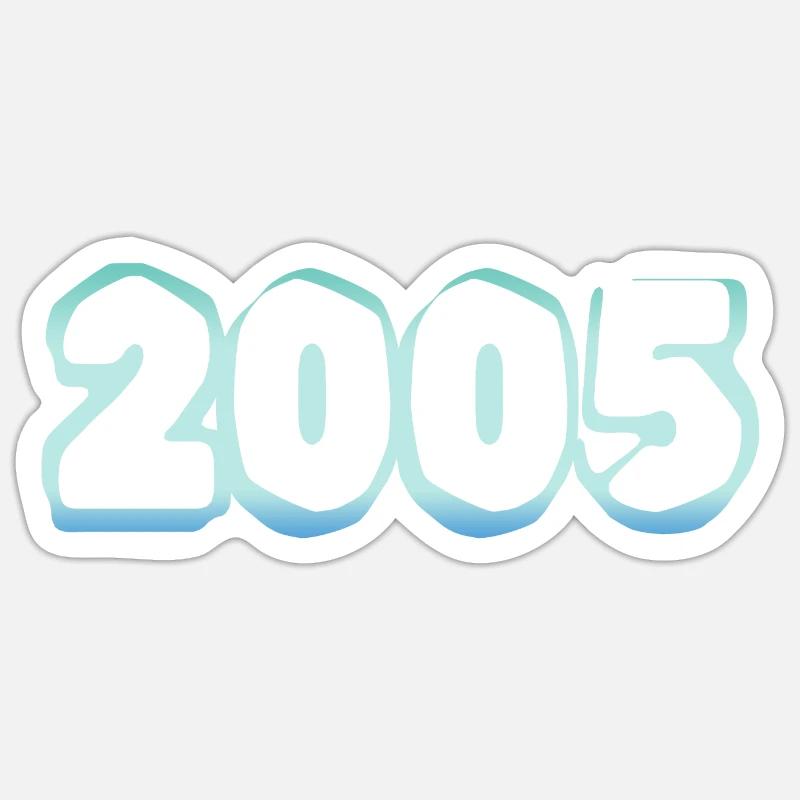 2005 - Sticker size S (10 x 10 cm) - white matte