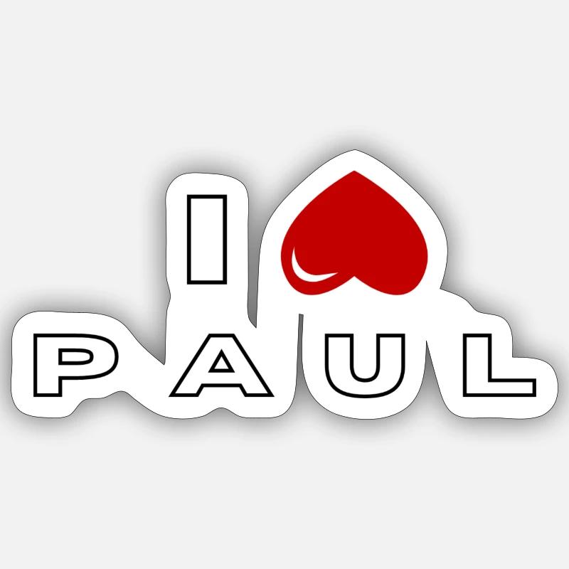 I hate Paul - Sticker size S (10 x 10 cm) - white matte