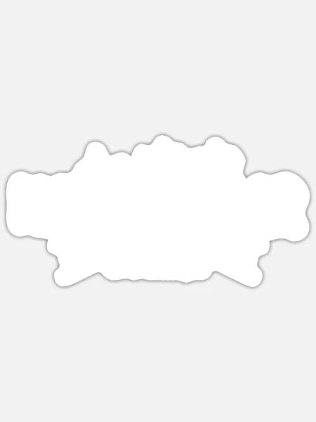 Katzenspruch Das ist mein Katzenhaar Shirt - Sticker Größe S (10 x 10 cm) - Mattweiß