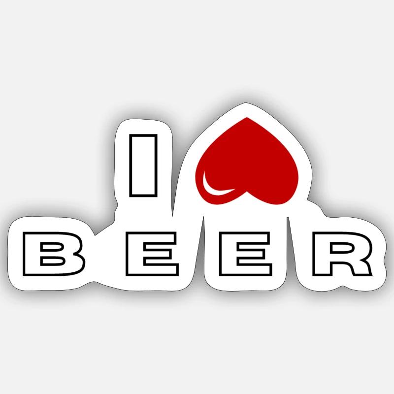 Ich hasse Bier - Sticker Größe S (10 x 10 cm) - Mattweiß