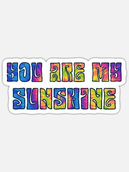 retro you are my sunshine - Sticker Größe S (10 x 10 cm) - Mattweiß