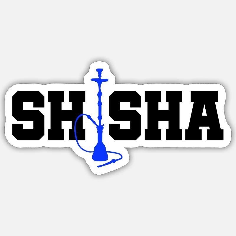 hookah - Sticker size S (10 x 10 cm) - white matte