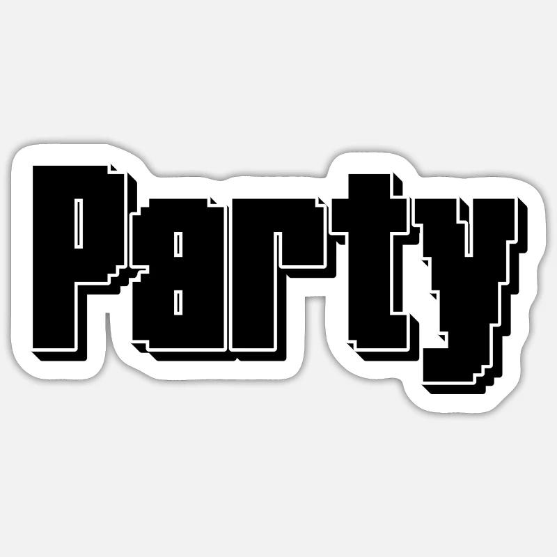 Partito - Sticker formato S (10 x 10 cm) - bianco opaco