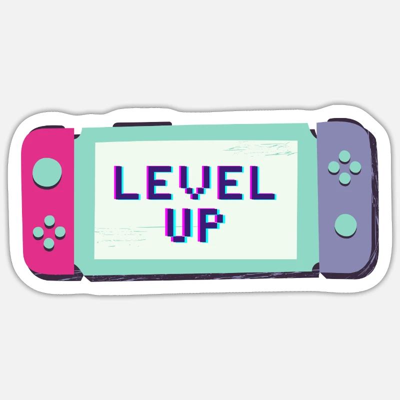 switch level up - Sticker size S (10 x 10 cm) - white matte