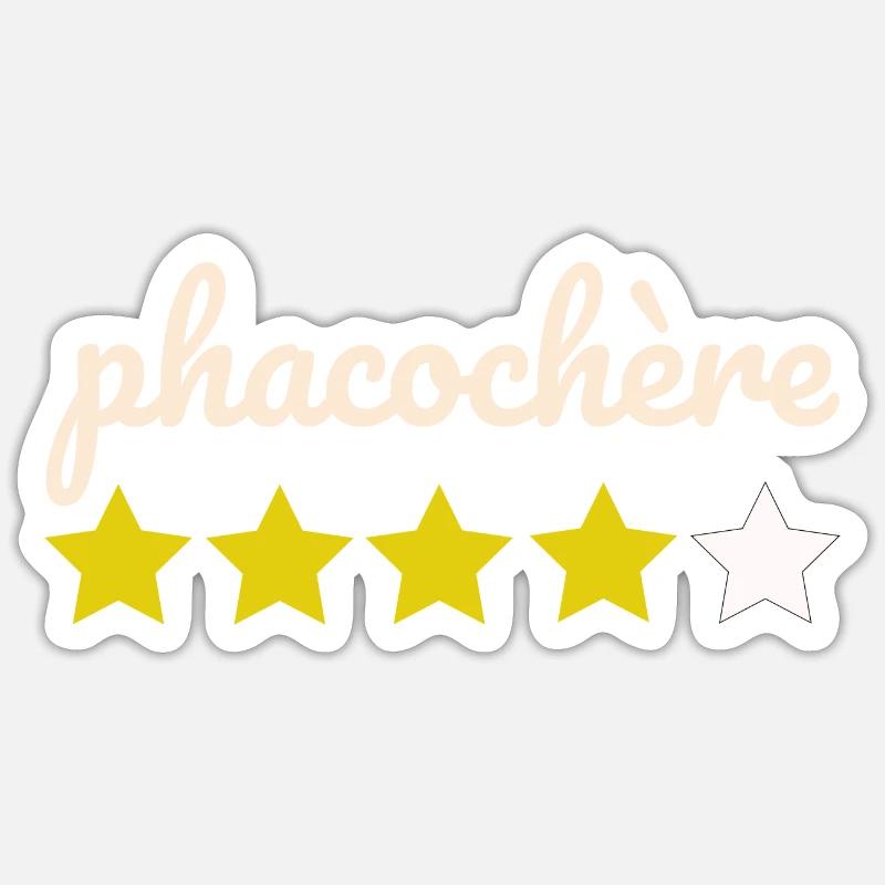 phacochère, 4 étoiles Sticker taille S (10 x 10 cm)