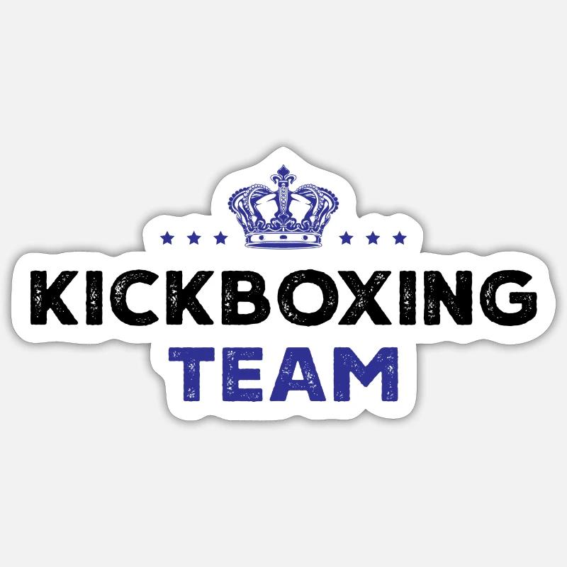 Équipe de kickboxing - Sticker taille S (10 x 10 cm) - blanc mat