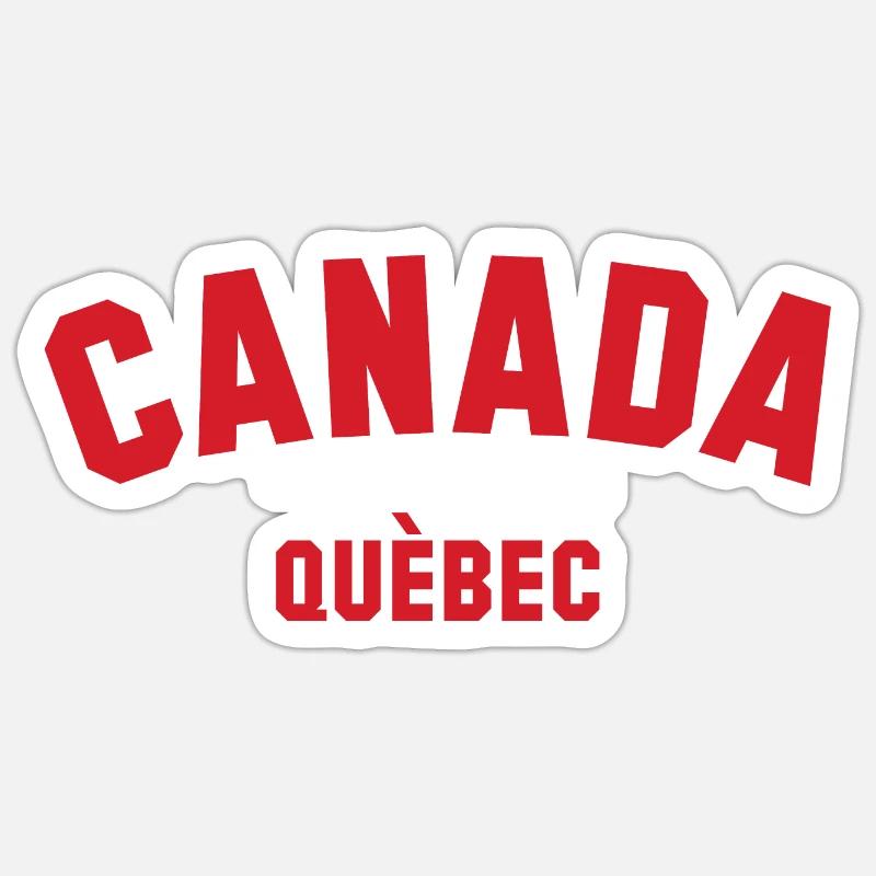 QUÉBEC, Canada Kanada - Sticker taille S (10 x 10 cm) - blanc mat