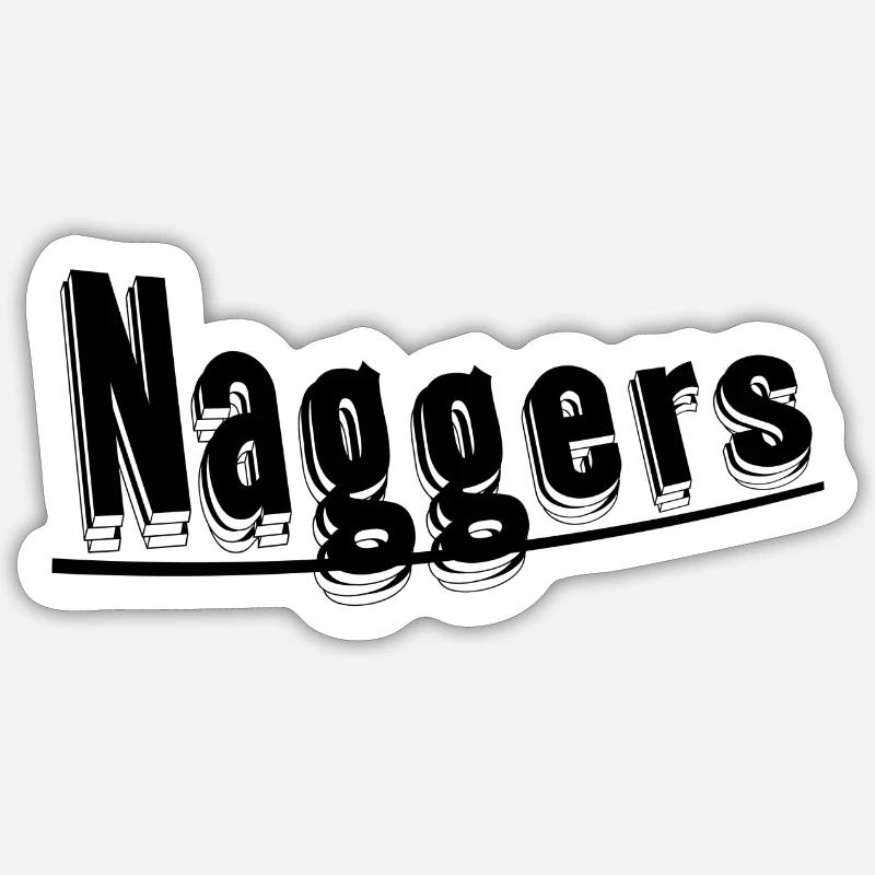 Naggers - Sticker taille S (10 x 10 cm) - blanc mat