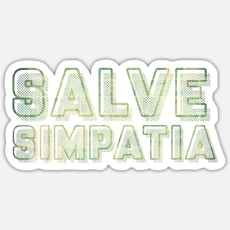 Salve Simpatia - Sticker taille S (10 x 10 cm) - blanc mat