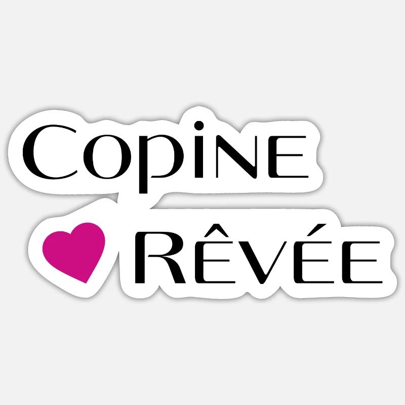 Copine rêvée Sticker taille S (10 x 10 cm)