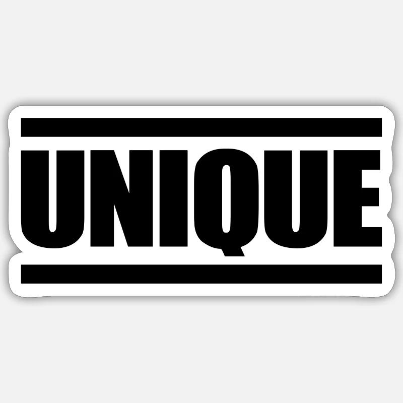 unique - Sticker Größe S (10 x 10 cm) - Mattweiß