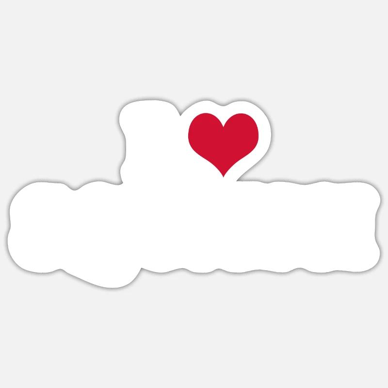 I Love Squash - Sticker size S (10 x 10 cm) - white matte