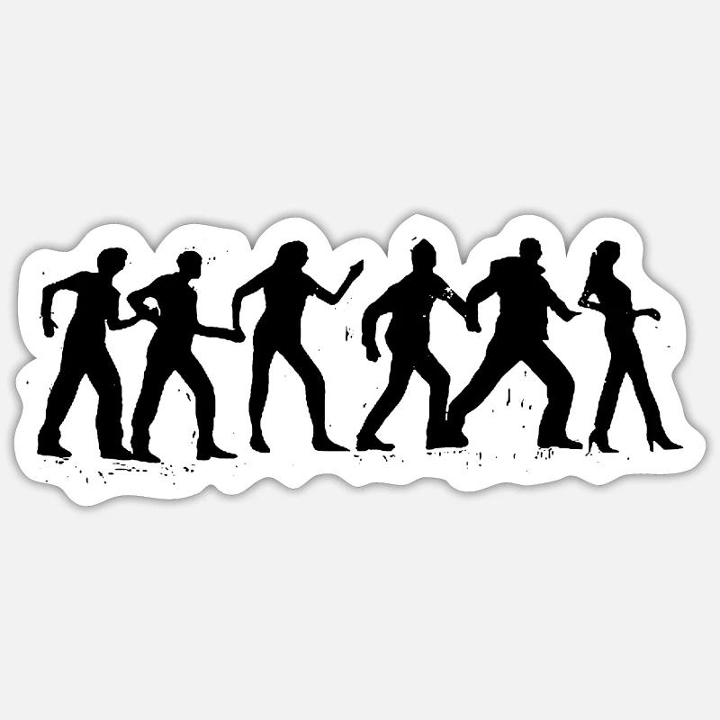 On silent soles - let's dance - let's move Sticker size S (10 x 10 cm)