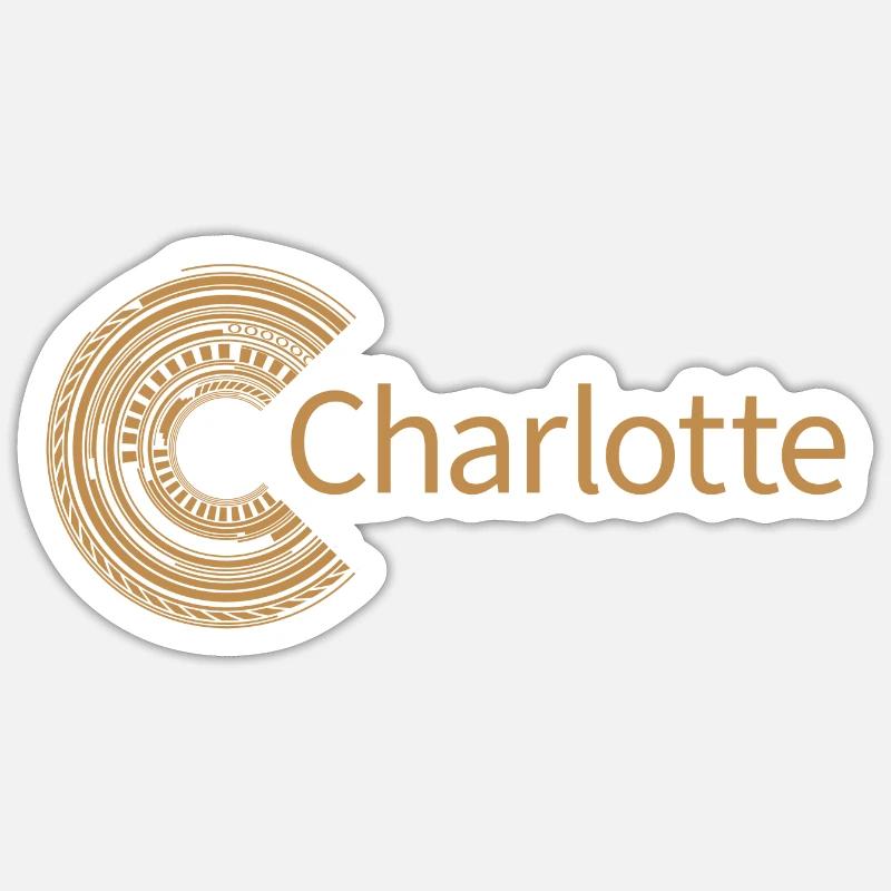 Pour Charlotte - Sticker taille S (10 x 10 cm) - blanc mat