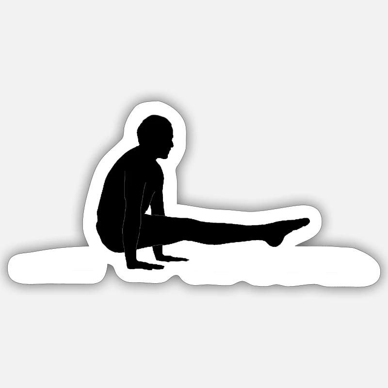 Lsit - gymnastique - Sticker taille S (10 x 10 cm) - blanc mat