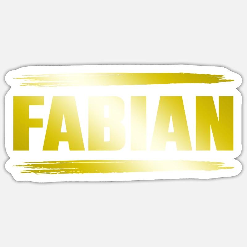 Fabian - Sticker size S (10 x 10 cm) - white matte