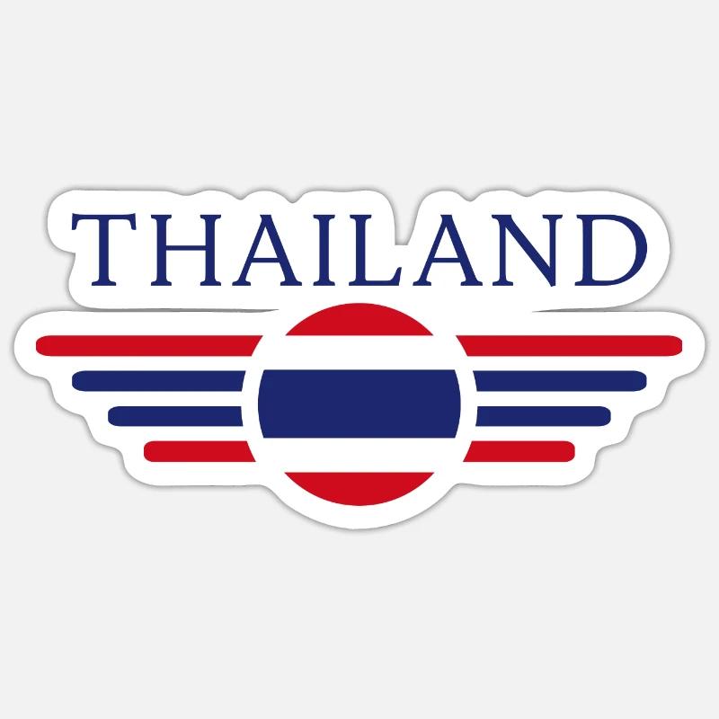 Thaïlande - Sticker taille S (10 x 10 cm) - blanc mat