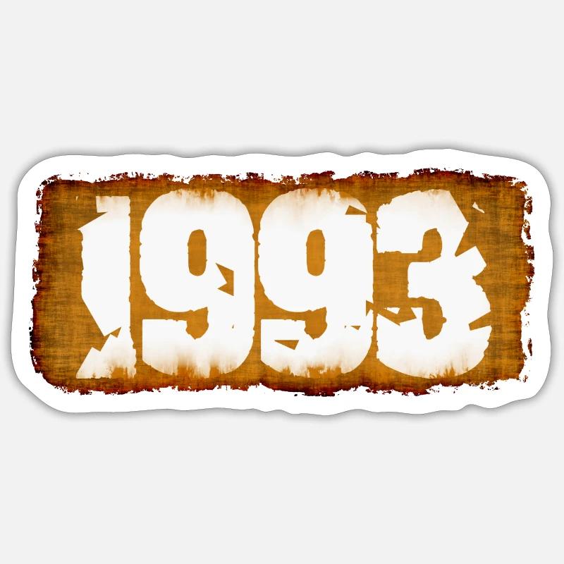 Year 1993 - Sticker size S (10 x 10 cm) - white matte