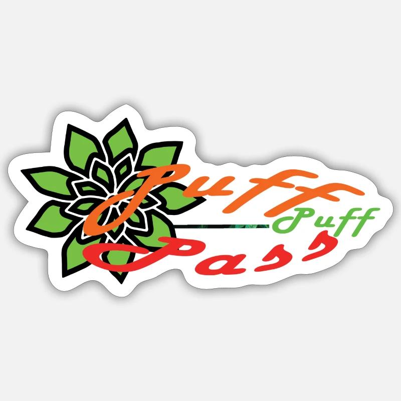 Puff-Puff-Pass !!! Sticker size S (10 x 10 cm)