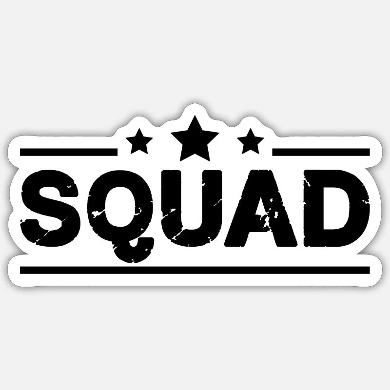 squad - Sticker Größe S (10 x 10 cm) - Mattweiß