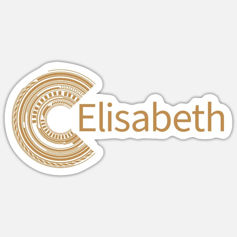 Pour Elisabeth - Sticker taille S (10 x 10 cm) - blanc mat