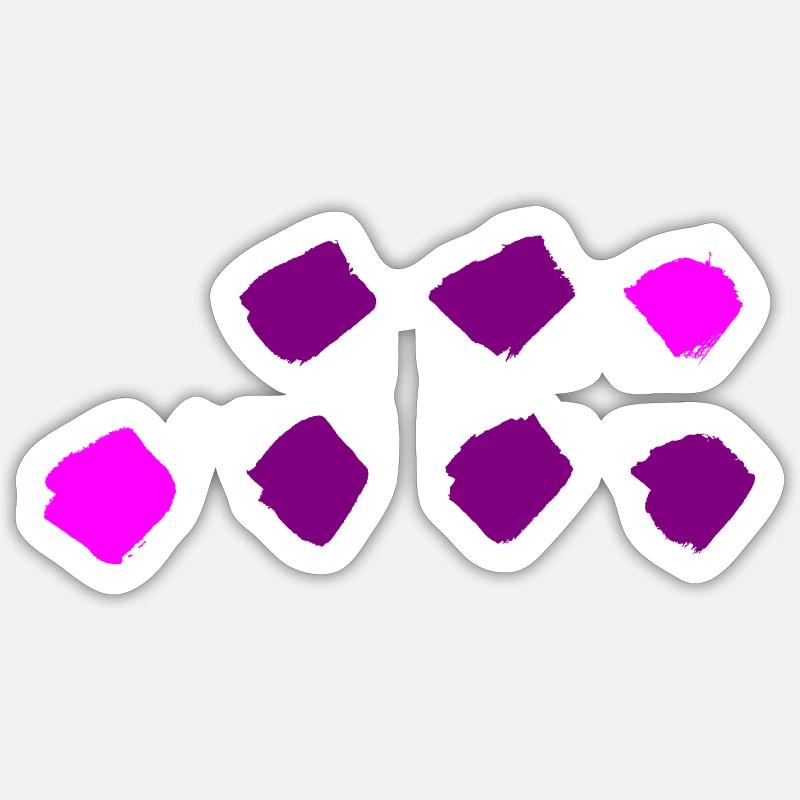 Plaid dots pattern - stripes Sticker size S (10 x 10 cm)