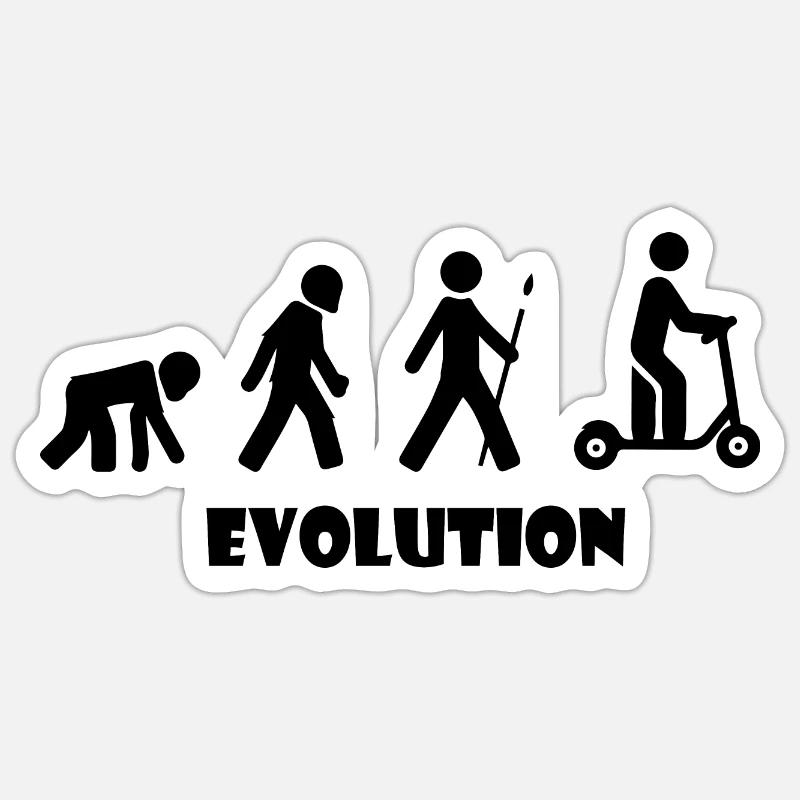 E-Scooter Roller Scooter - Sticker taille S (10 x 10 cm) - blanc mat