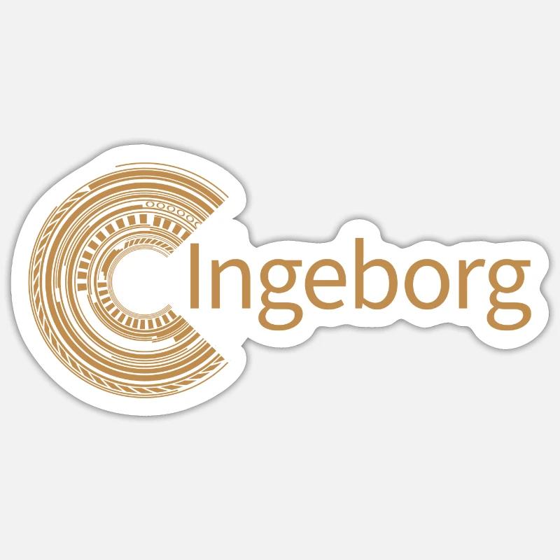Pour Ingeborg - Sticker taille S (10 x 10 cm) - blanc mat