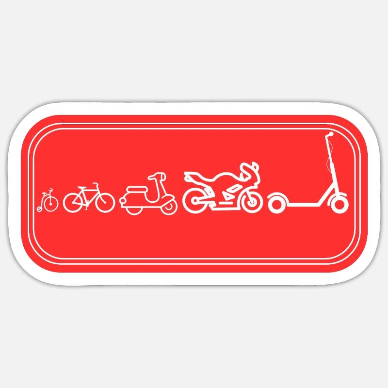 Évolution - Sticker taille S (10 x 10 cm) - blanc mat