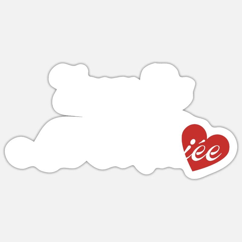 team de la Mariée - Sticker taille S (10 x 10 cm) - blanc mat