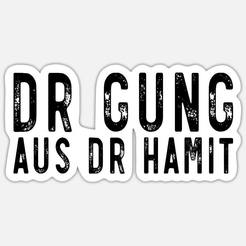 Dr Gung Erzgebirge - Sticker Größe S (10 x 10 cm) - Mattweiß