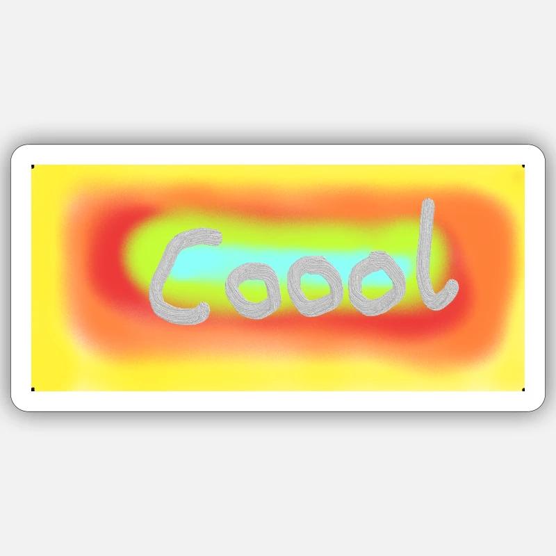 Coool - Sticker Größe S (10 x 10 cm) - Mattweiß