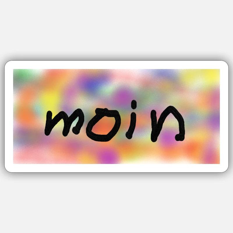 moin - Sticker Größe S (10 x 10 cm) - Mattweiß