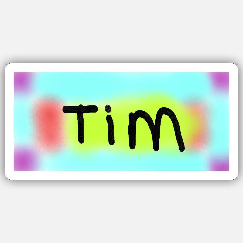 tim1 - Sticker Größe S (10 x 10 cm) - Mattweiß