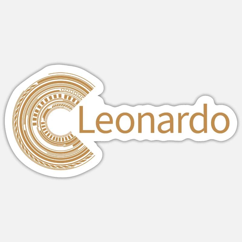 Pour Leonardo - Sticker taille S (10 x 10 cm) - blanc mat