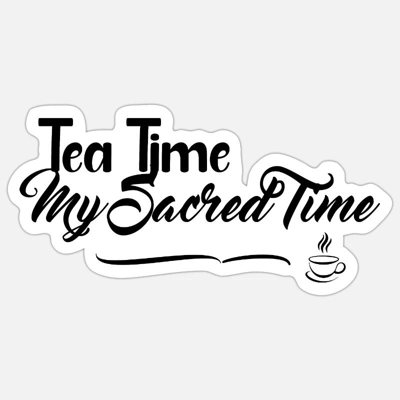 Tea Time - Mon temps sacré Sticker taille S (10 x 10 cm)