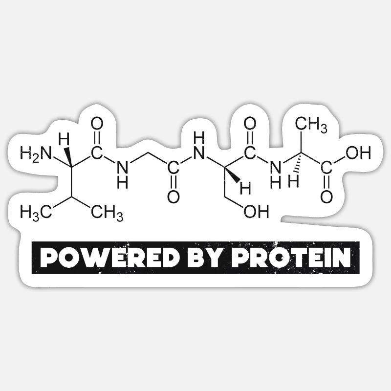 Propulsé par les protéines Sticker taille S (10 x 10 cm)