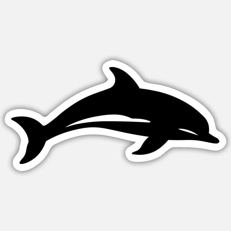 dolphin - Sticker size S (10 x 10 cm) - white matte