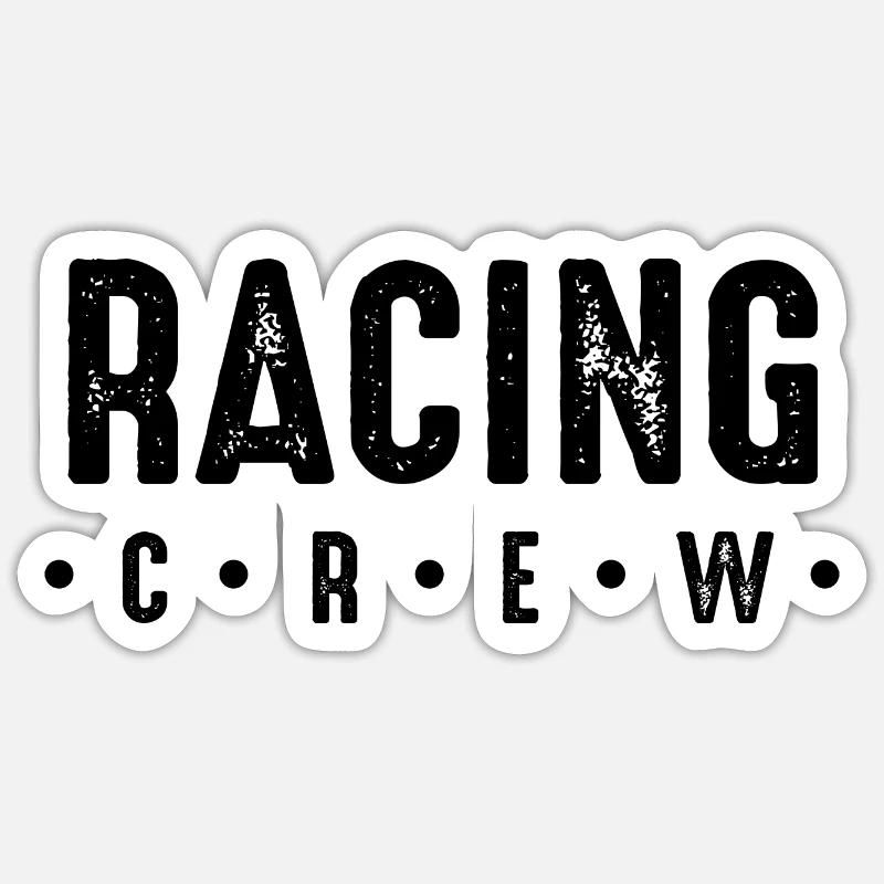 Équipage de course - Sticker taille S (10 x 10 cm) - blanc mat