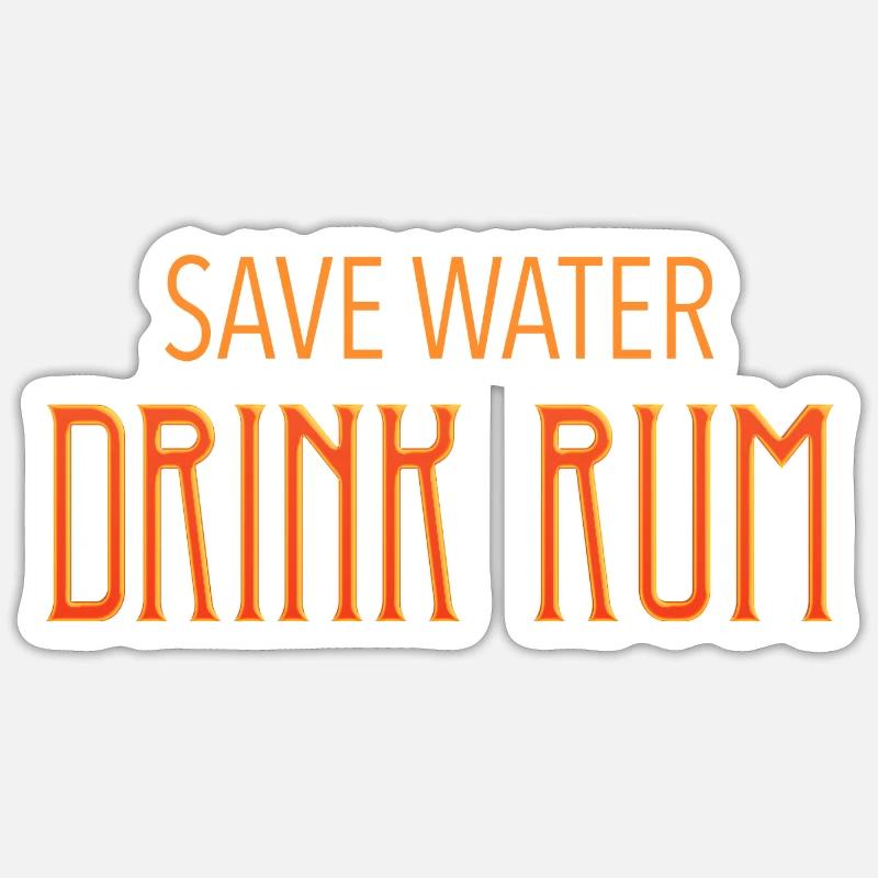 RHUM - Sticker taille S (10 x 10 cm) - blanc mat