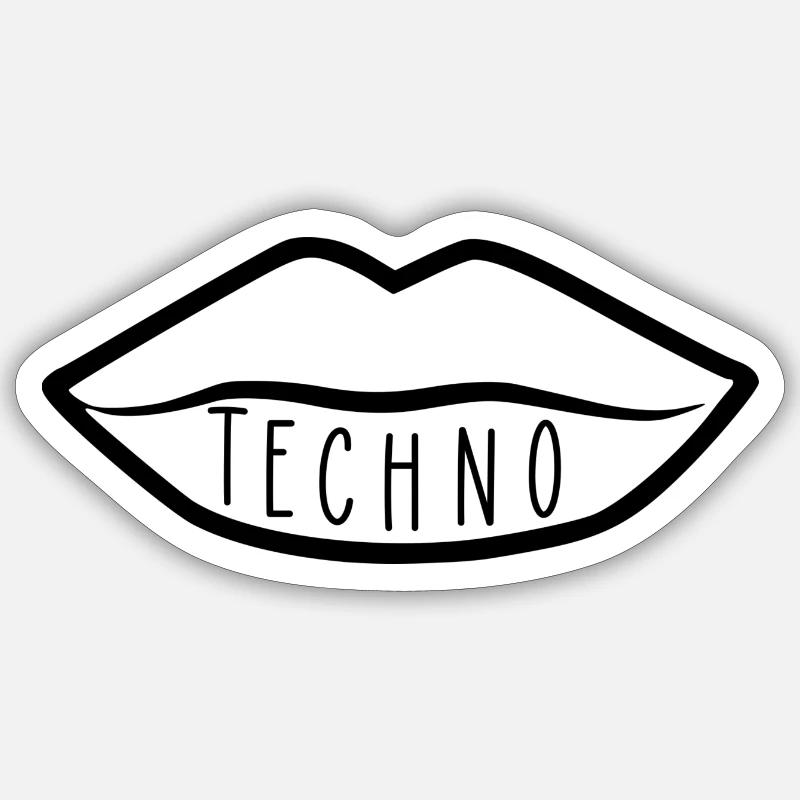 Techno Sticker Größe S (10 x 10 cm)