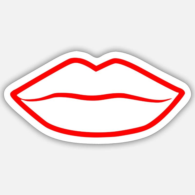 Rave lips Sticker size S (10 x 10 cm)