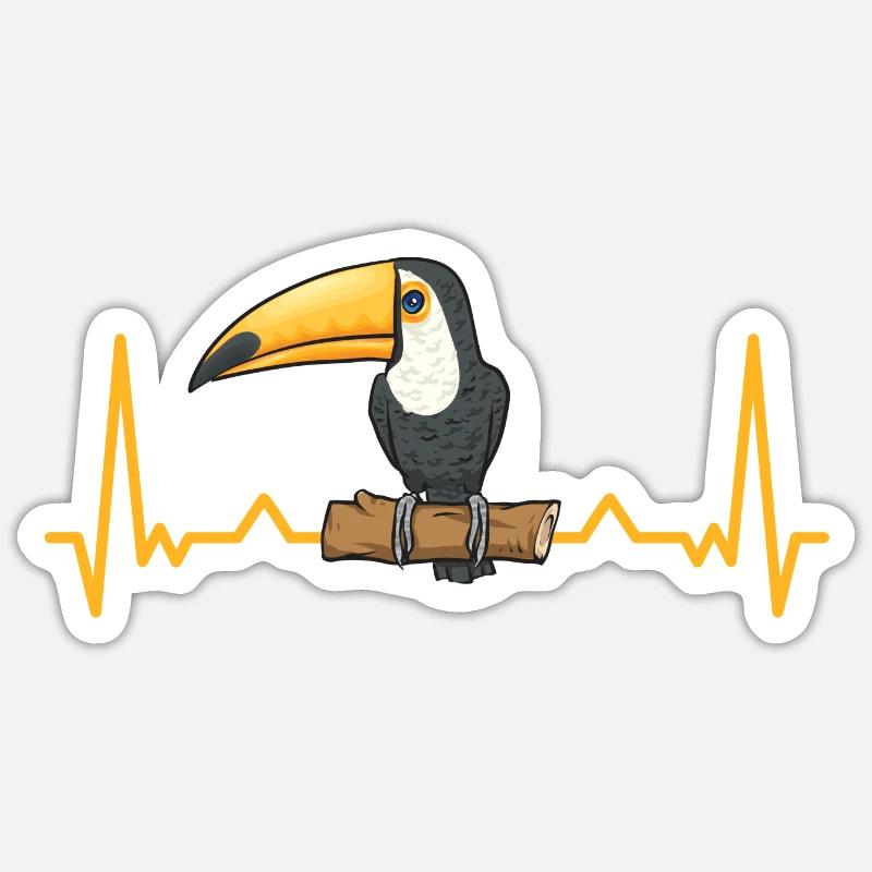 Toucan Bird Rainforest - Sticker size S (10 x 10 cm) - white matte