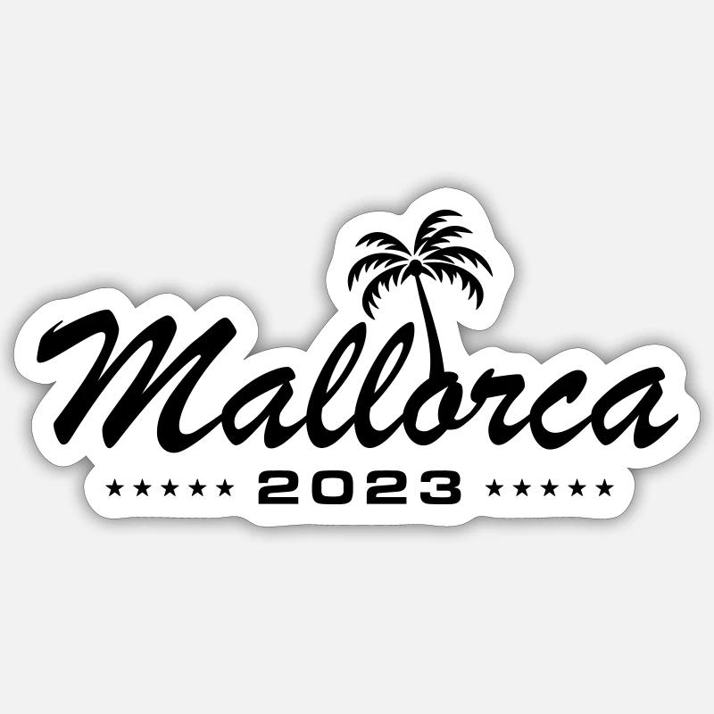 Mallorca 2023 - Sticker Größe S (10 x 10 cm) - Mattweiß