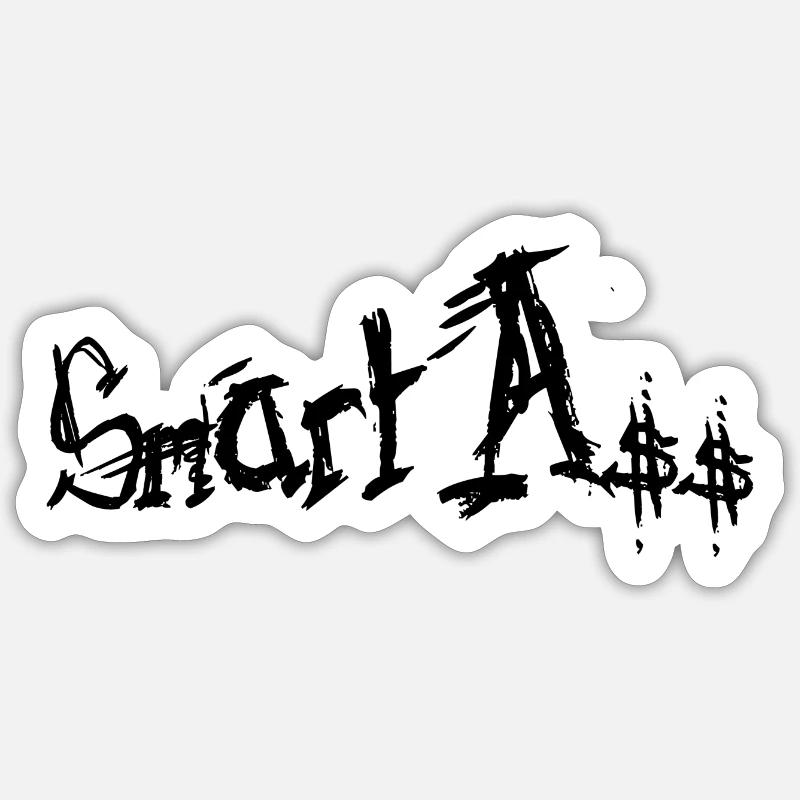 Cul intelligent - Sticker taille S (10 x 10 cm) - blanc mat