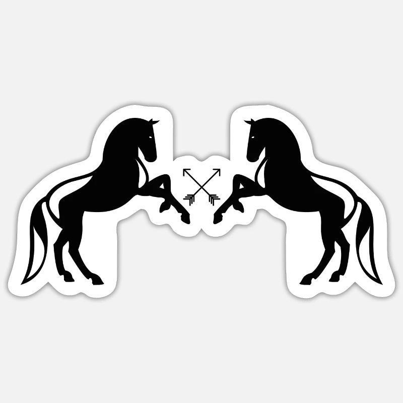 Pferde - Sticker Größe S (10 x 10 cm) - Mattweiß
