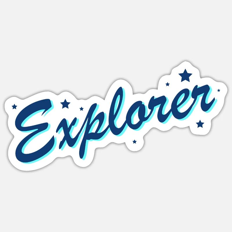 Explorer - Sticker taille S (10 x 10 cm) - blanc mat