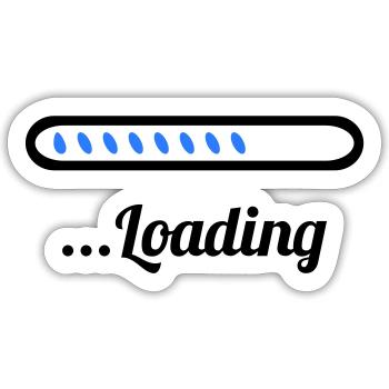 Chargement - Sticker taille S (10 x 10 cm) - blanc mat - Devant