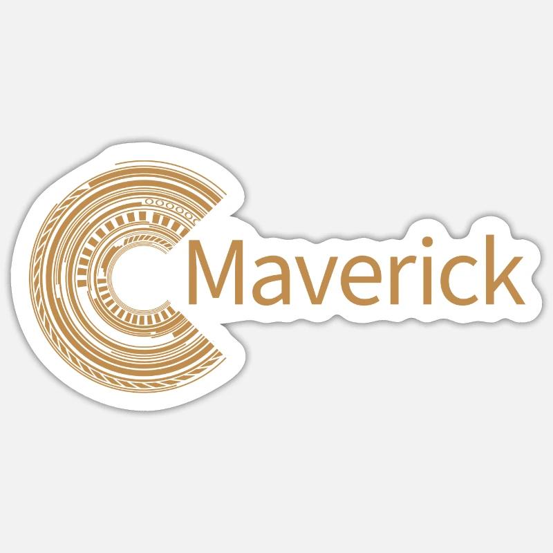 Pour Maverick - Sticker taille S (10 x 10 cm) - blanc mat
