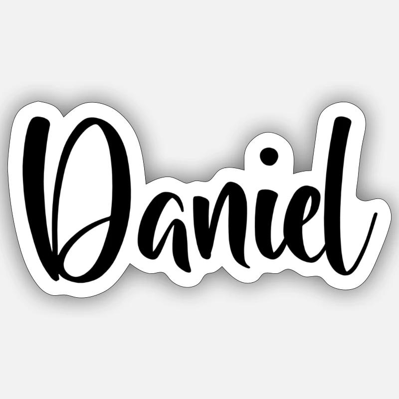 Prénom - Daniel - Sticker taille S (10 x 10 cm) - blanc mat